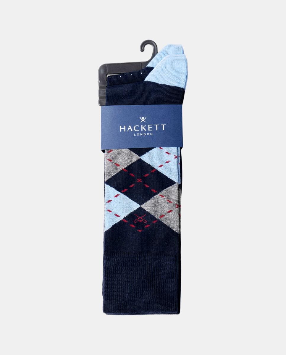 Pack de dos calcetines de hombre rombos - Hackett - Azul Azul-5