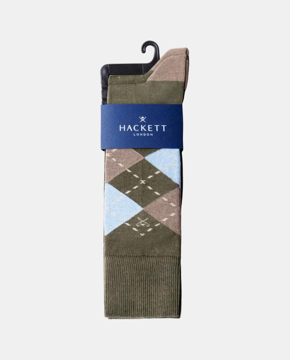 Pack de dos calcetines de hombre rombos - Hackett - Verde Verde-5