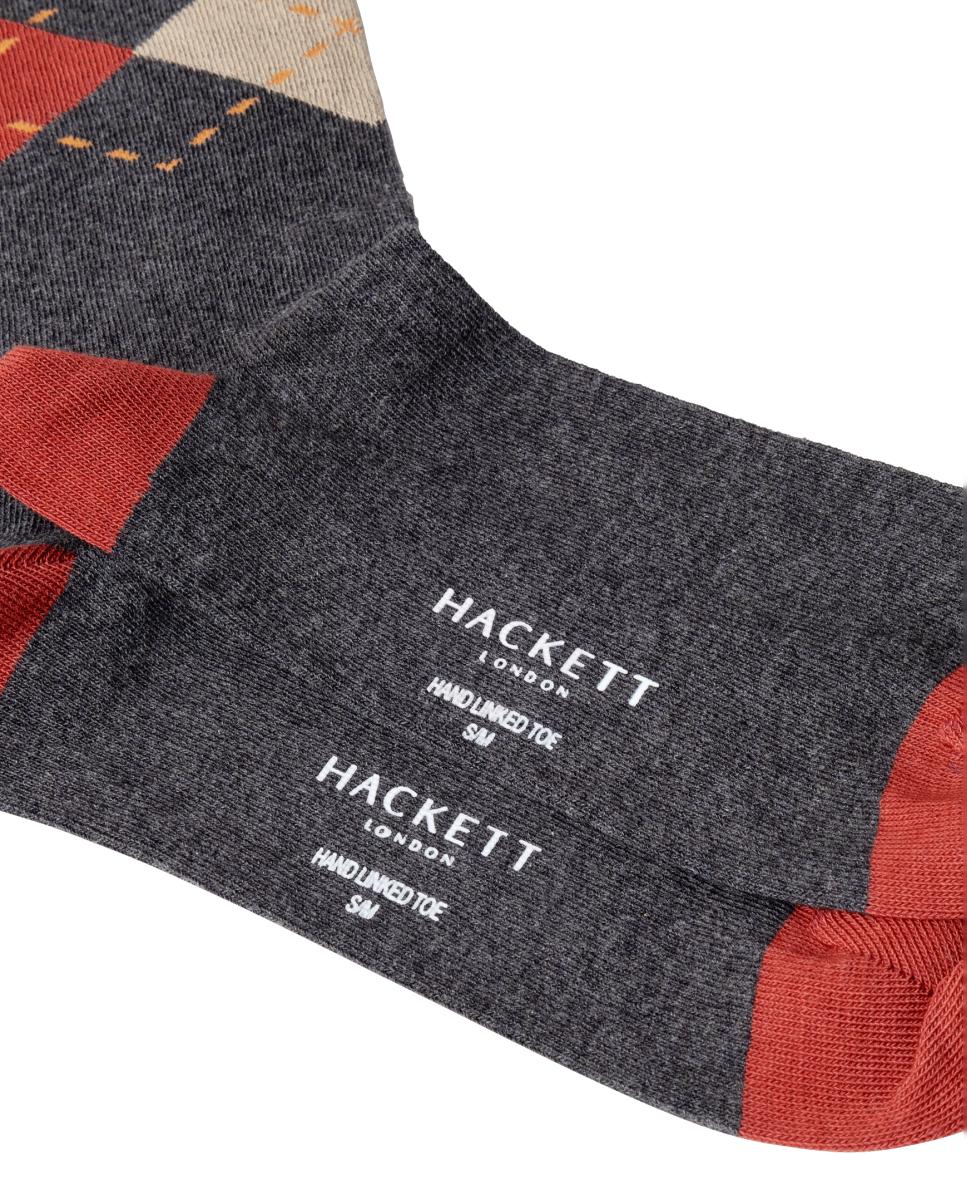 Pack de dos calcetines de hombre rombos - Hackett - Gris Gris-4