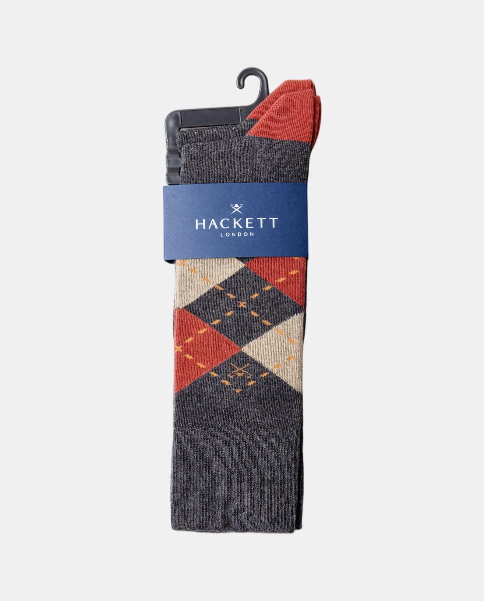 Pack de dos calcetines de hombre rombos - Hackett - Gris Gris-5