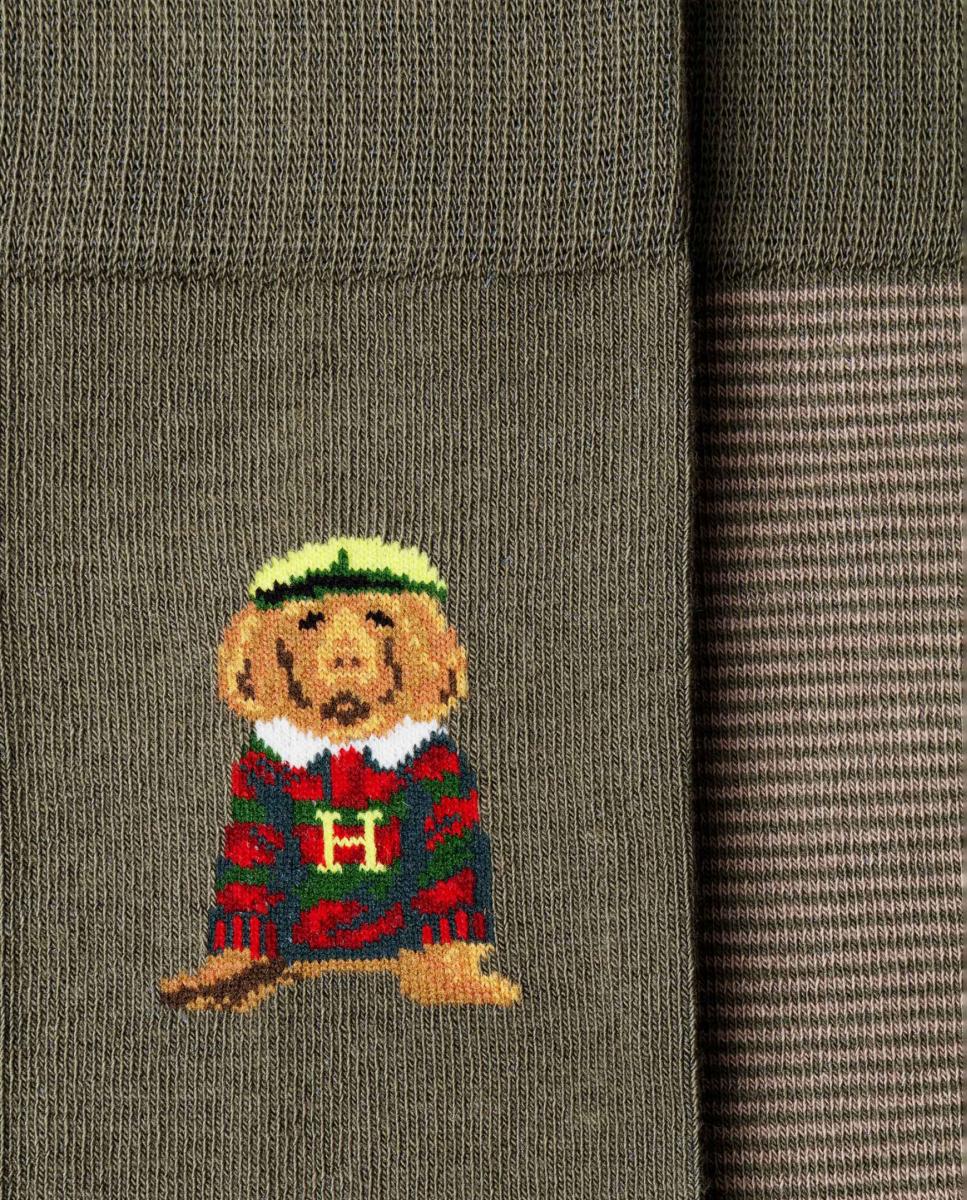 Pack de dos calcetines de hombre fantasía - Hackett - Verde Verde-5