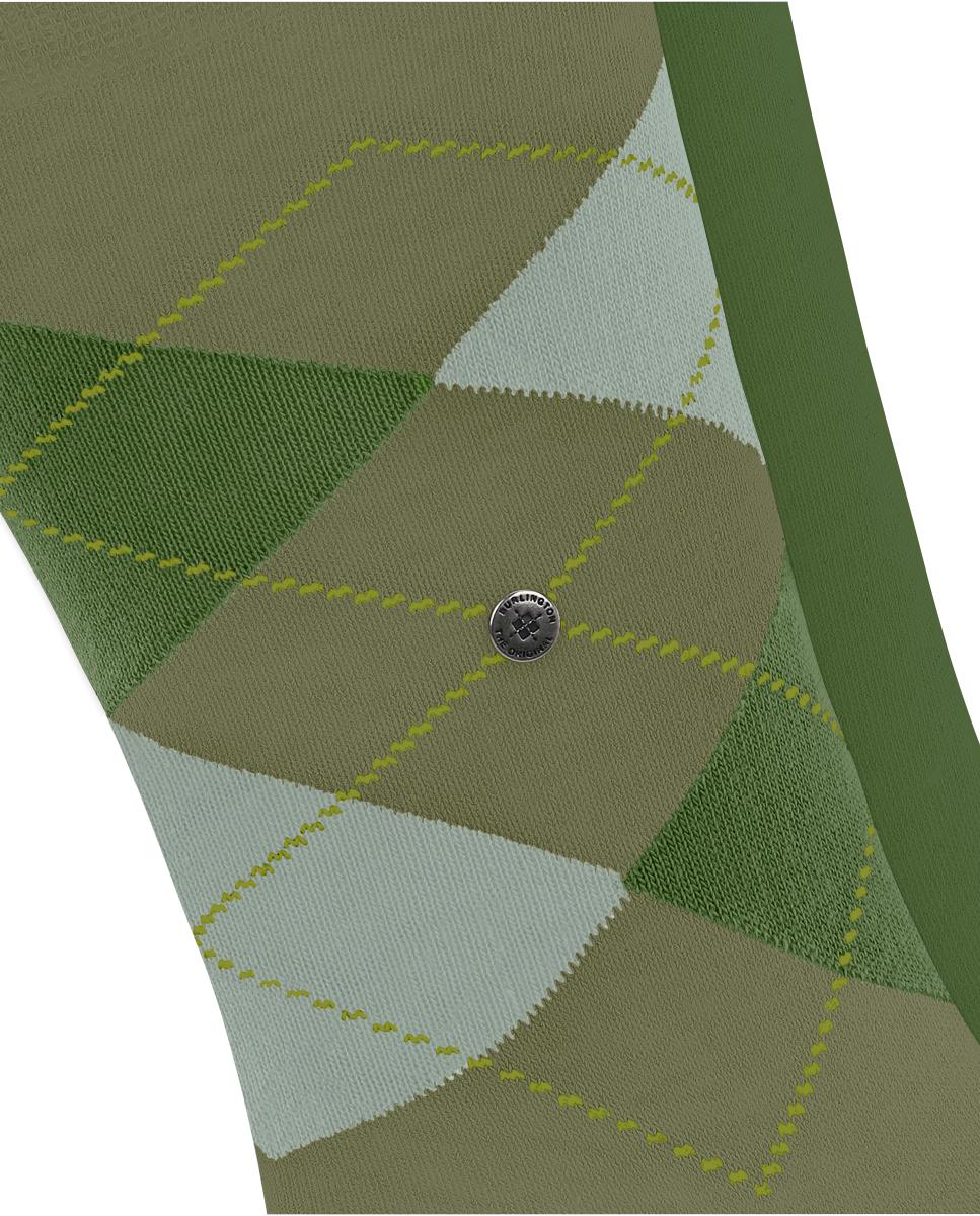 Pack de Dois Pares de Meias: 1 Liso e Outro com Losangos Verde-5