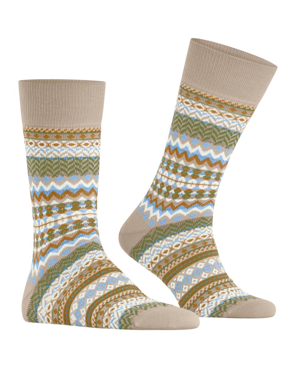 Calcetines caballero cenefas - Burlington - Beige Beige-1