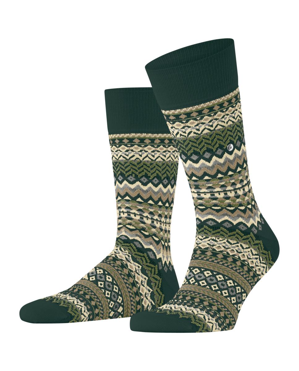 Calcetines caballero cenefas - Burlington - Verde Verde-3