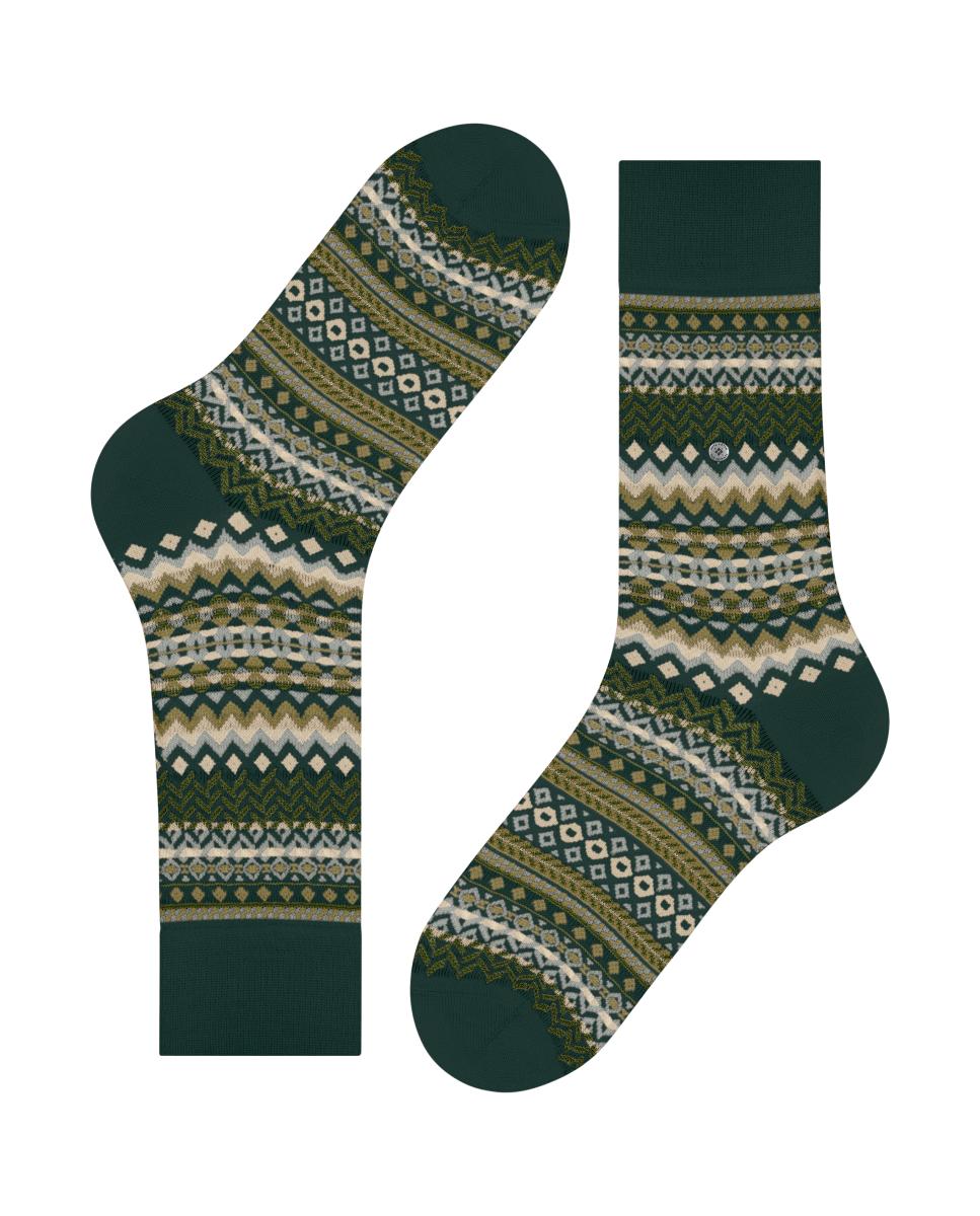 Calcetines caballero cenefas - Burlington - Verde Verde-4