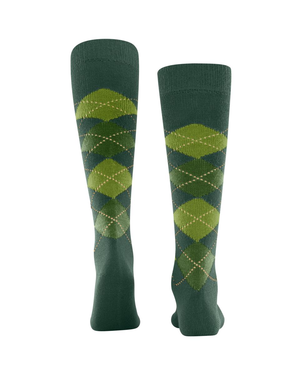 Calcetines altos de caballero con rombos - Burlington - Verde oscuro Verde oscuro-2