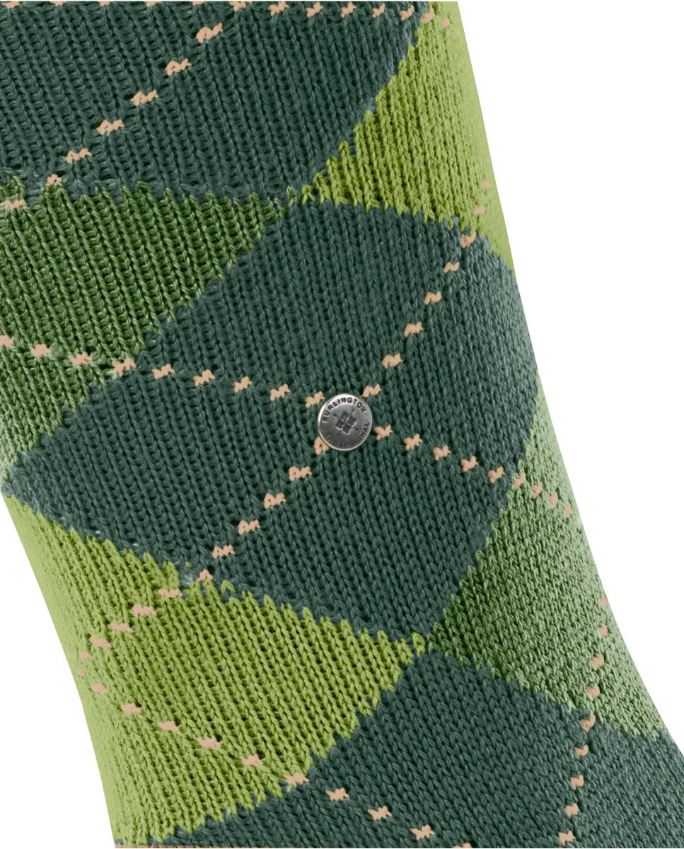 Calcetines altos de caballero con rombos - Burlington - Verde oscuro Verde oscuro-5