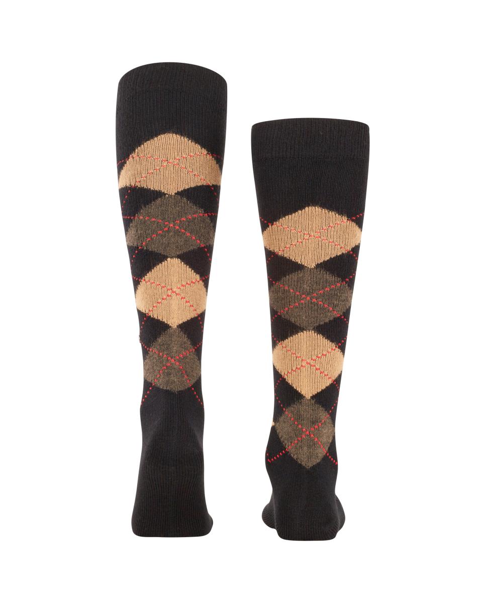 Calcetines altos de caballero con rombos - Burlington - Camel Camel-2