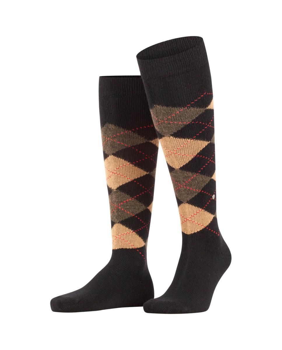 Calcetines altos de caballero con rombos - Burlington - Camel Camel-3