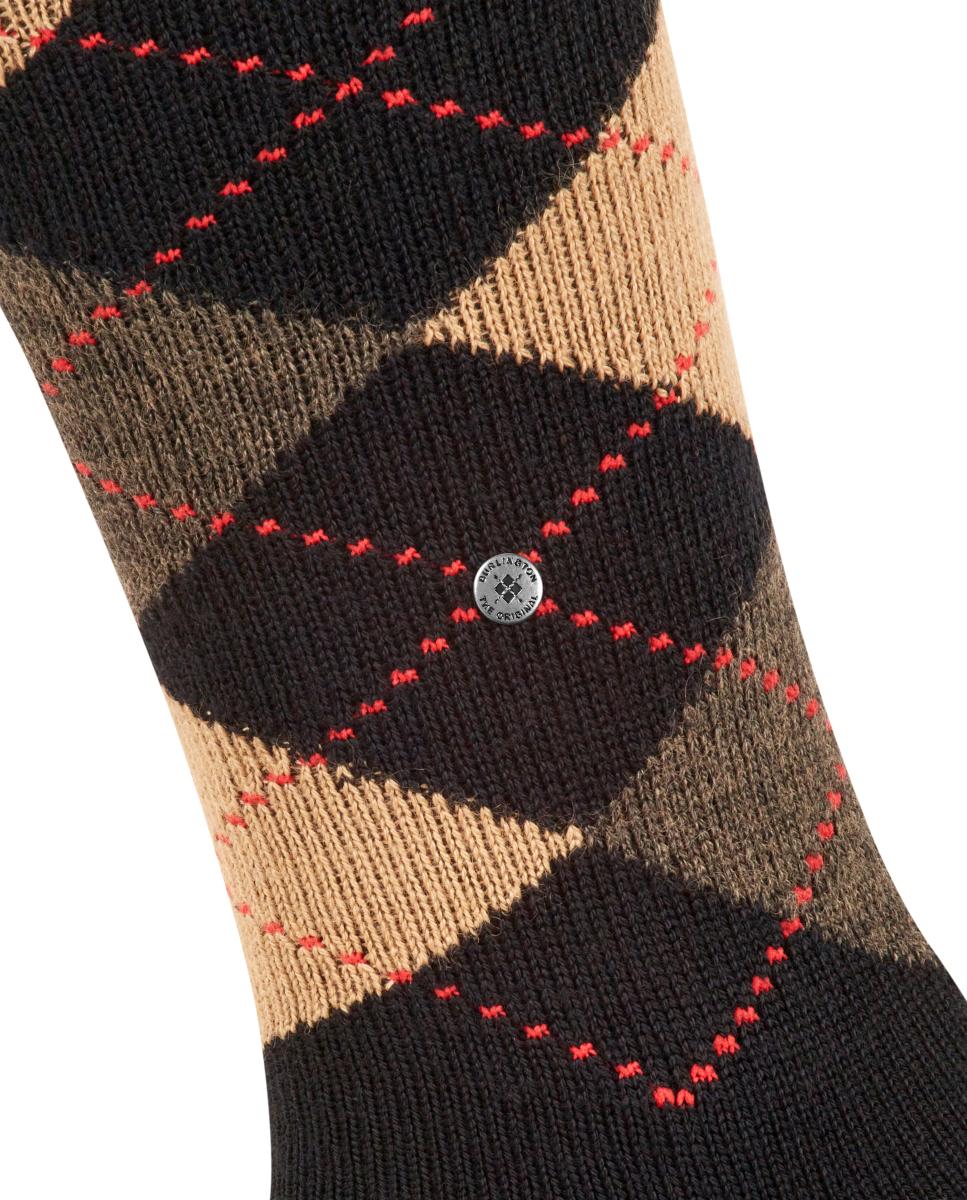 Calcetines altos de caballero con rombos - Burlington - Camel Camel-5
