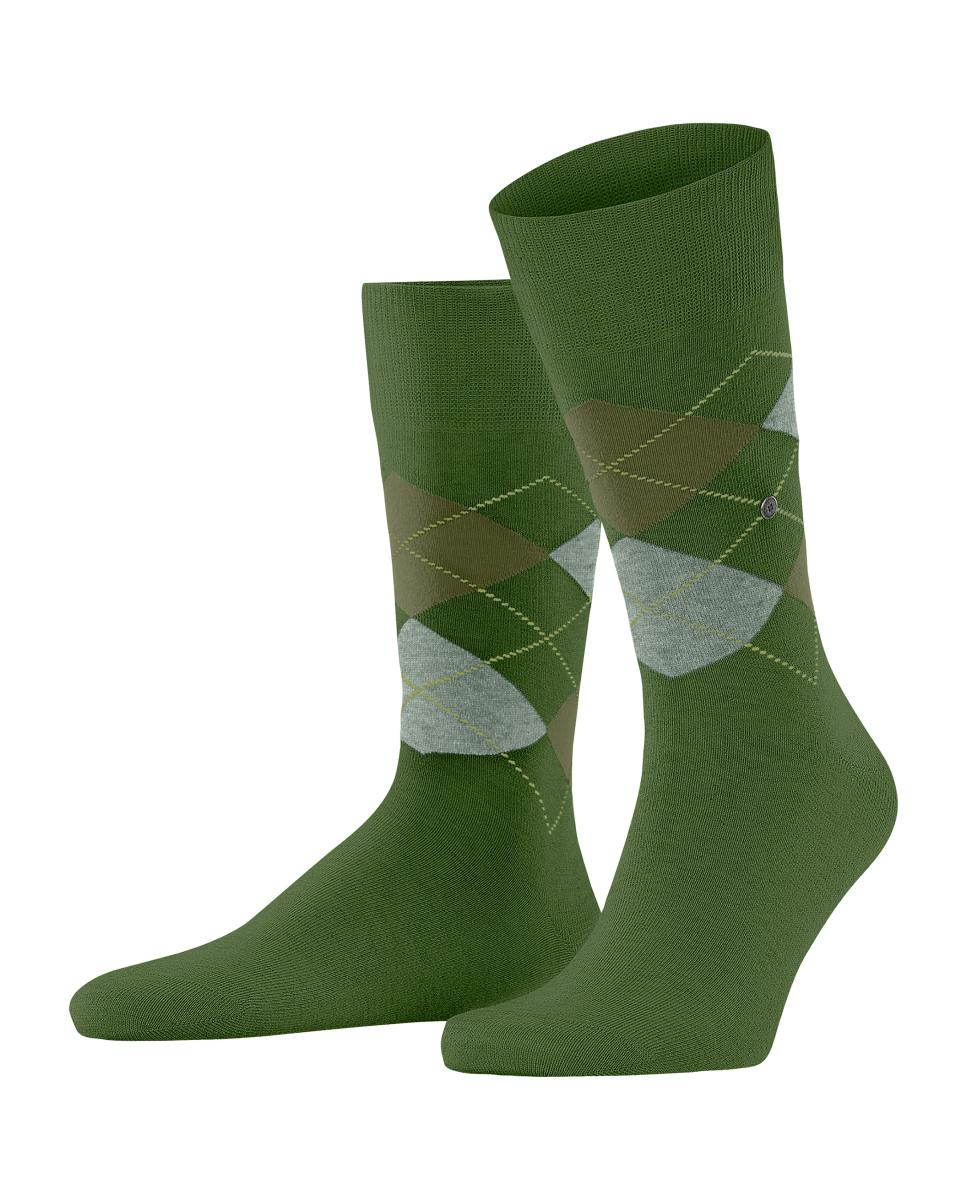 Caja de regalo 2 pares de calcetines de hombre con rombos - Burlington - Verde Verde-2