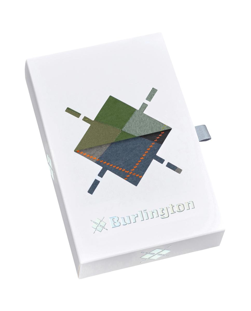 Caja de regalo 2 pares de calcetines de hombre con rombos - Burlington - Verde Verde-4