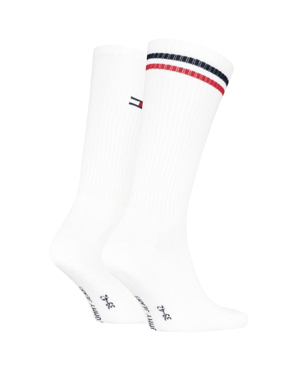 Imagen 1 de Calcetines de media caña unisex de Tommy Jeans (pack de 2) Blanco
