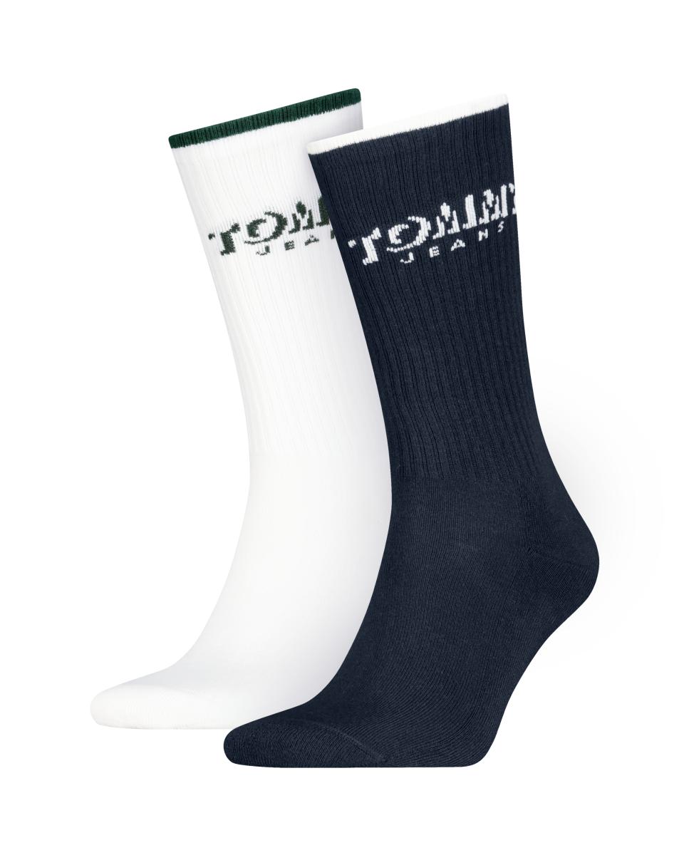 Imagen 2 de Calcetines de media caña unisex de Tommy Jeans (pack de 2) - Azul marino Azul marino