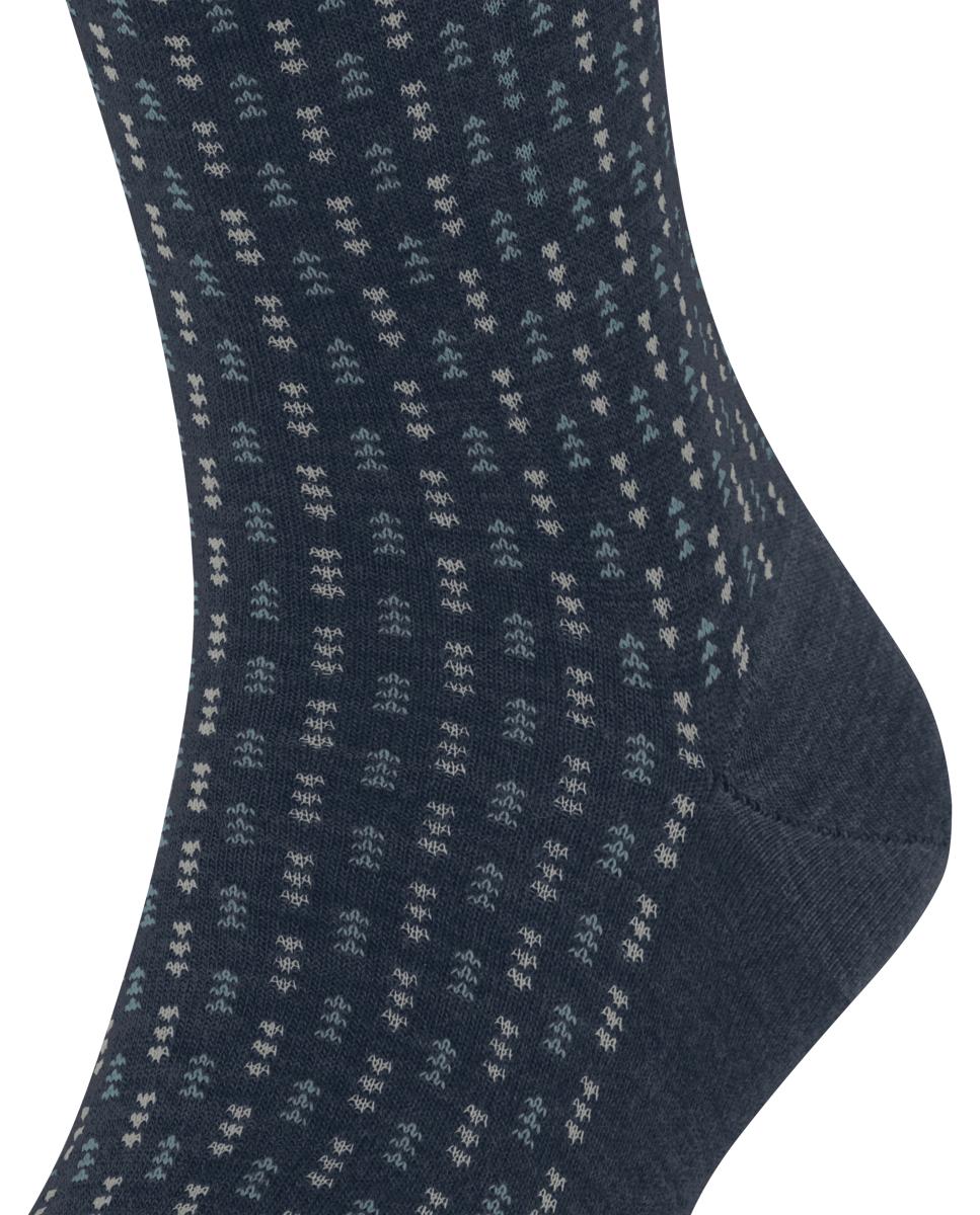 Meias Estampadas de Lã Merino Azul-marinho-5
