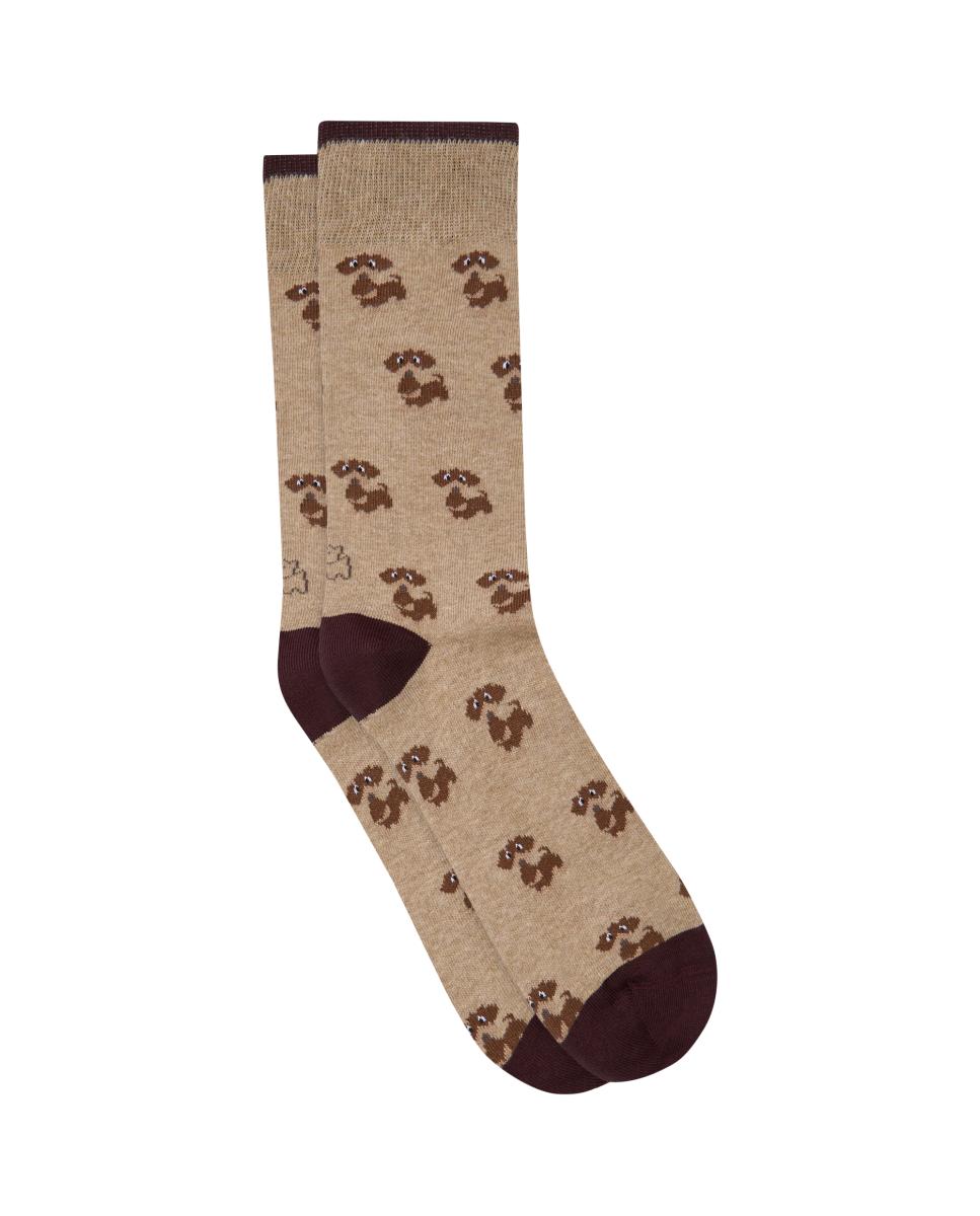 Imagen 0 de Calcetín regular de caballero Beige