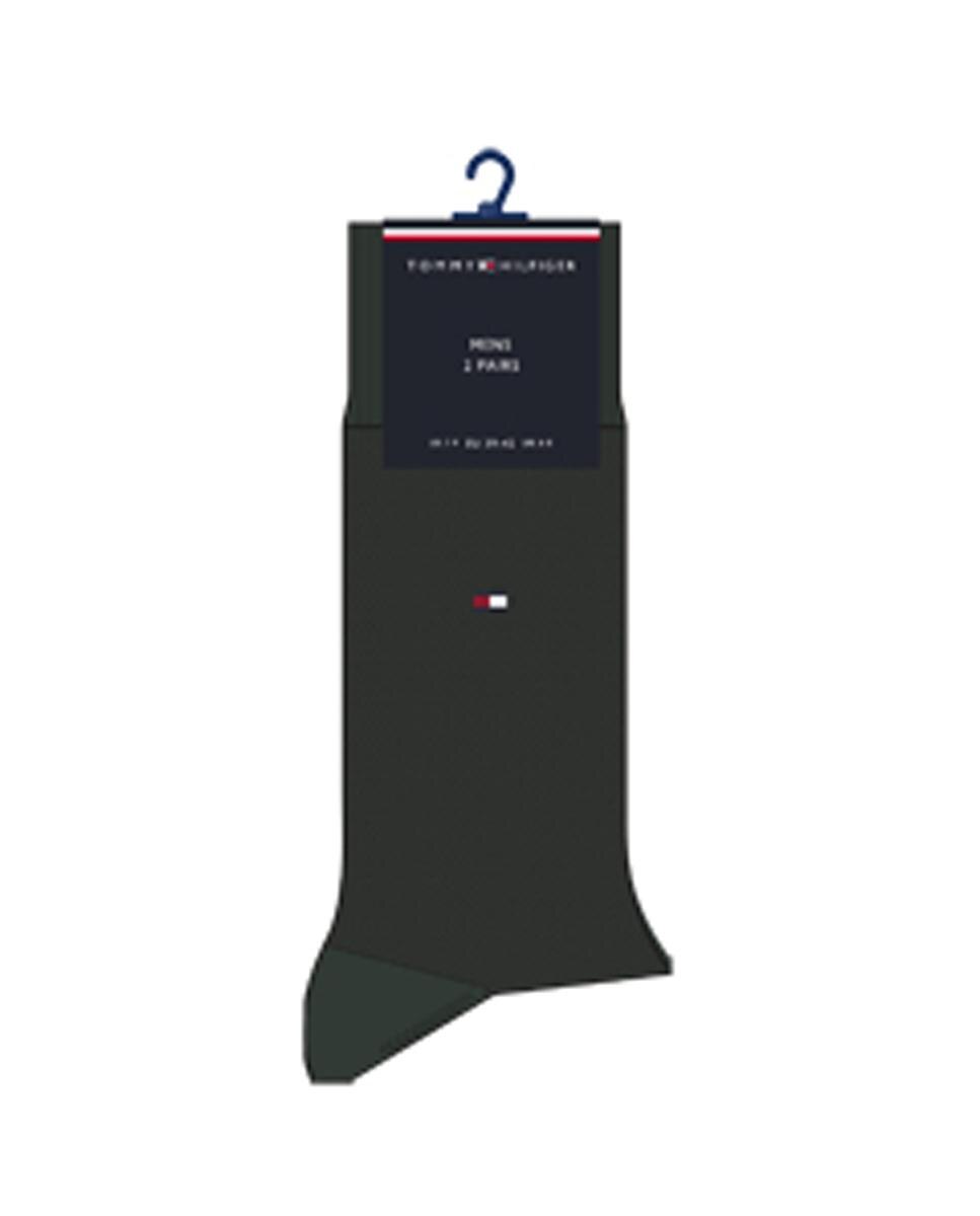 Pack de 2 pares de calcetines de ojo de perdiz con rayas de hombre - Tommy Hilfiger - Verde oscuro Verde oscuro-3