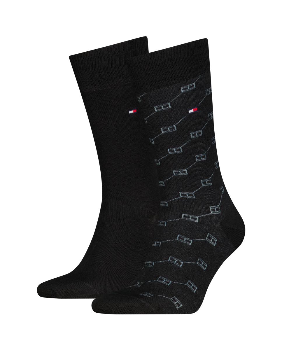 Meias Clássicas (Pack de 2 Par) Preto-2