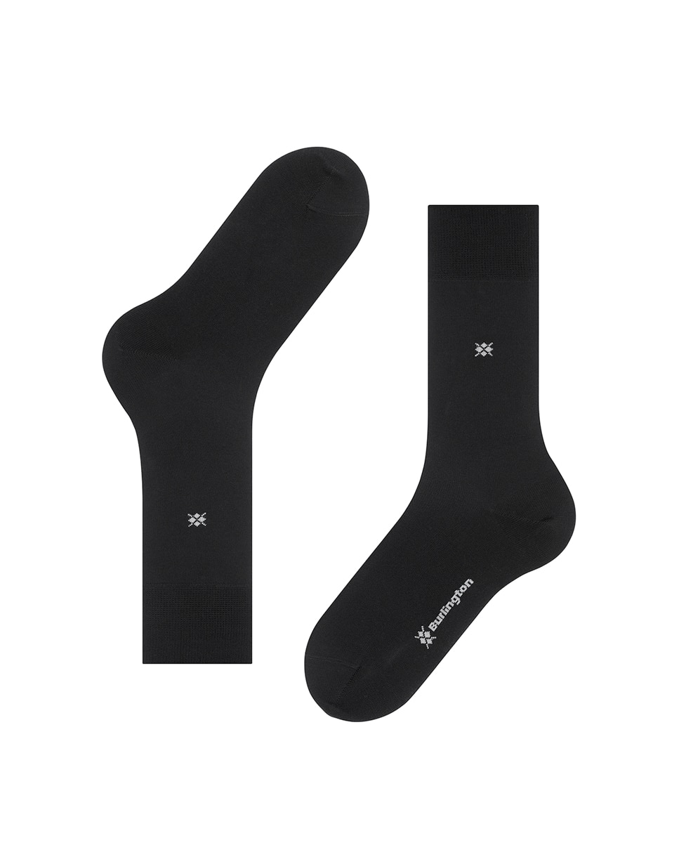 Imagen 4 de Calcetín liso algodón mercerizado de hombre - Burlington - Negro Negro