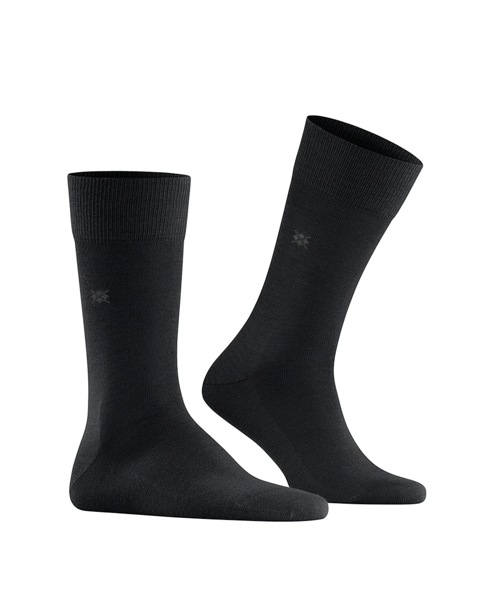 Calcetines cortos de hombre lisos - Burlington - Negro Negro-1