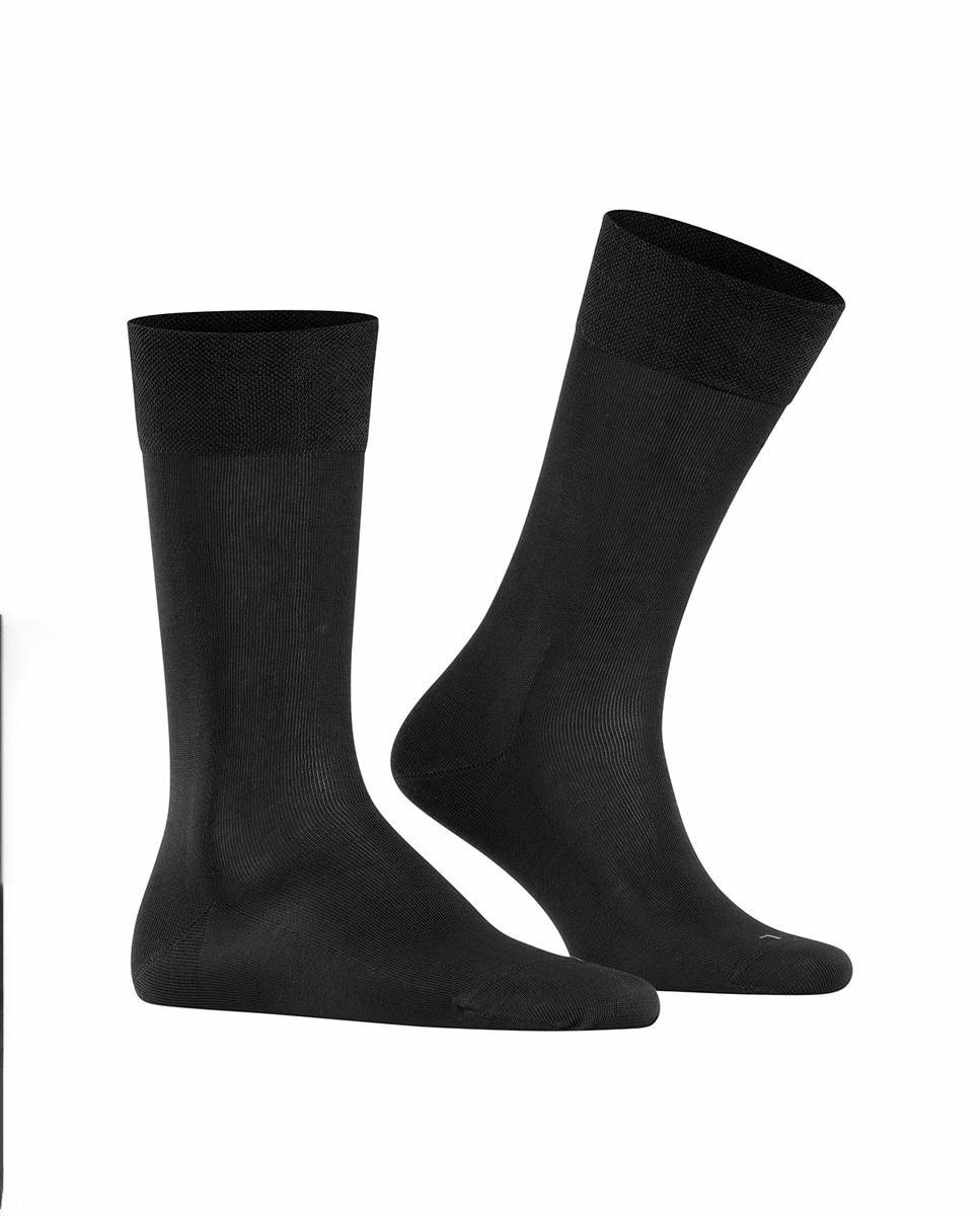 Souquet liso sensitive algodón orgánico - Falke - Negro Negro-1