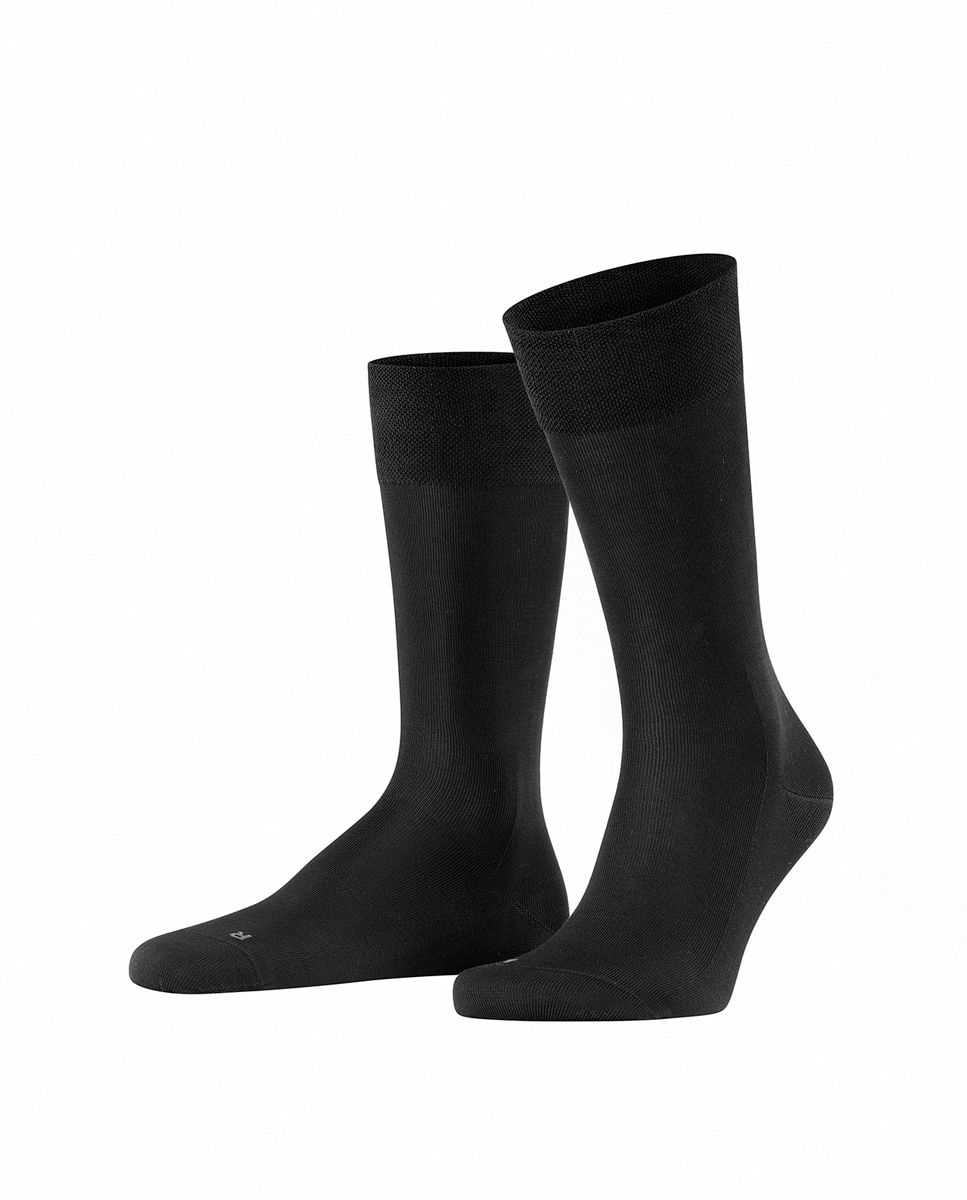 Souquet liso sensitive algodón orgánico - Falke - Negro Negro-2