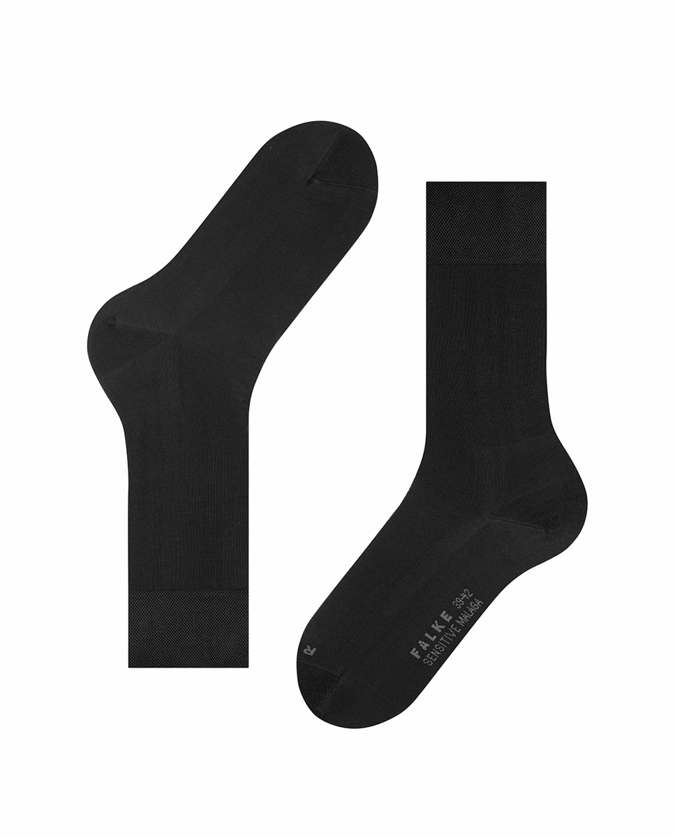 Souquet liso sensitive algodón orgánico - Falke - Negro Negro-4
