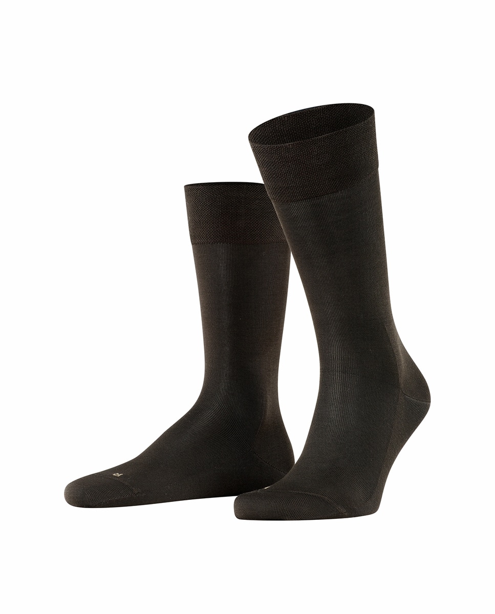 Souquet liso sensitive algodón orgánico - Falke - Marrón Marrón-2