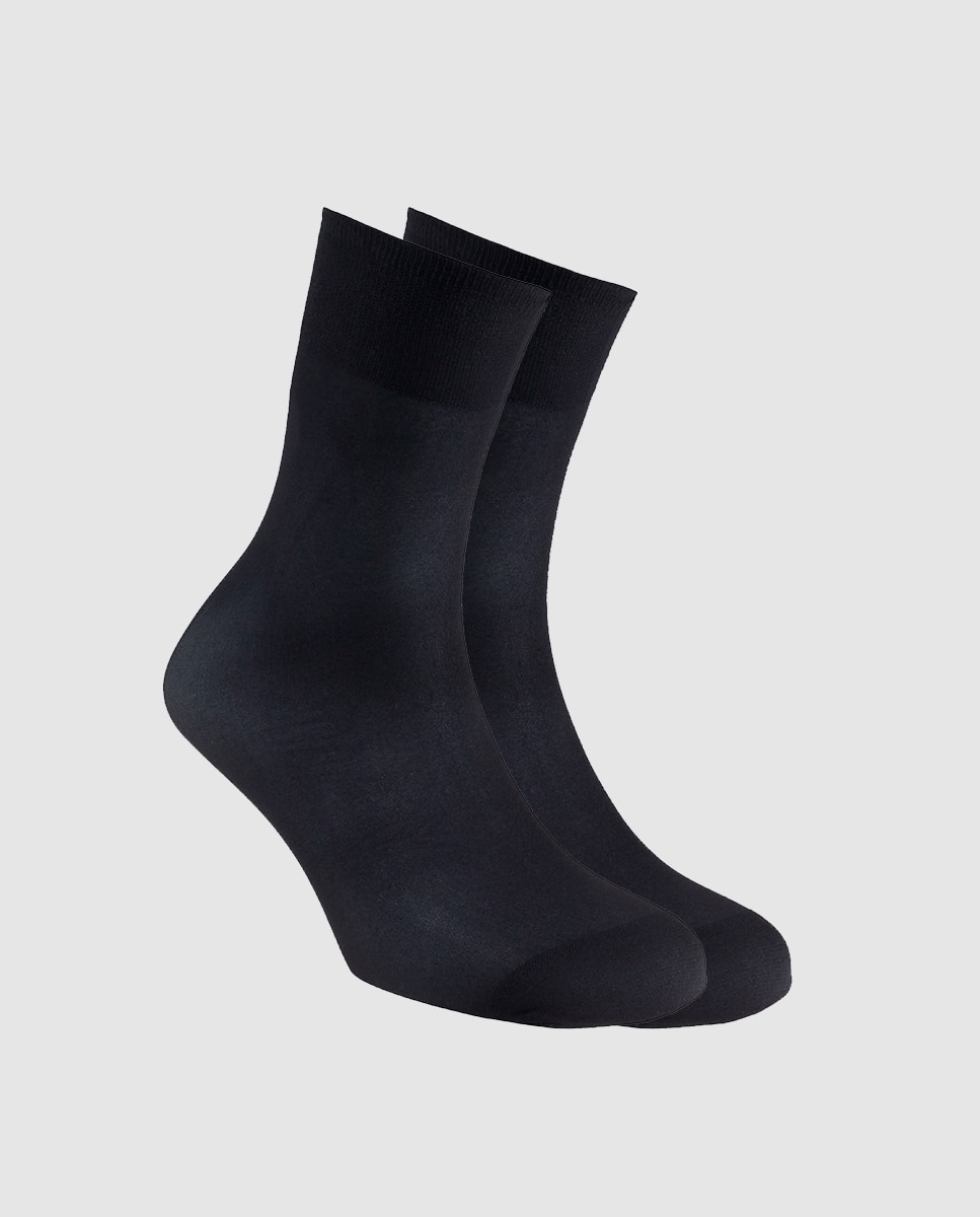 Imagen 1 de Pack de tres pares de calcetines de hombre Ejecutivo cortos - Negro Negro