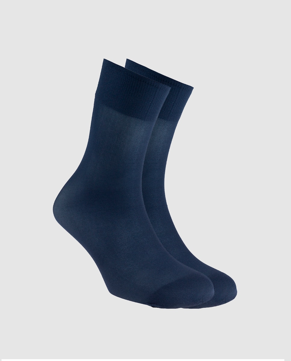 Imagen 1 de Pack de tres pares de calcetines de hombre Ejecutivo cortos - Azul marino Azul marino
