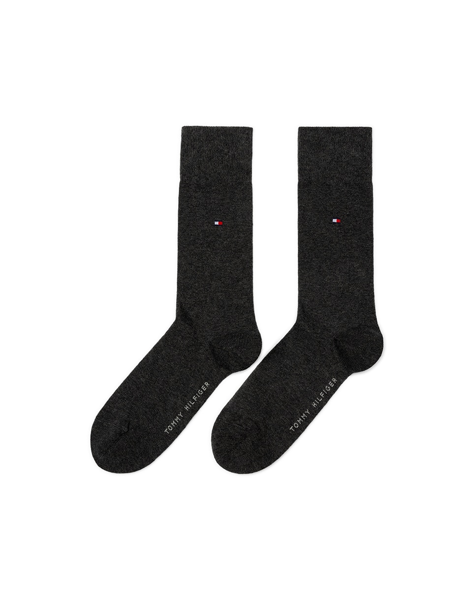 Imagen 0 de Pack de dos pares de calcetines de hombre Tommy Hilfiger en color jeans Gris oscuro