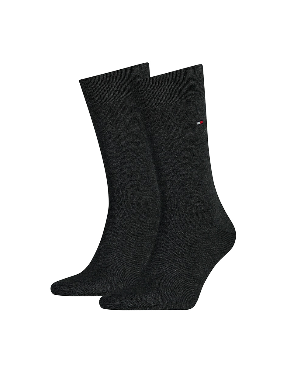 Pack de dois pares de meias cor jeans Cinzento-escuro-2