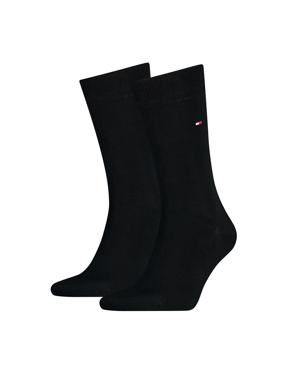 Pack de dos pares de calcetines de hombre Tommy Hilfiger en color jeans - Negro Negro-2