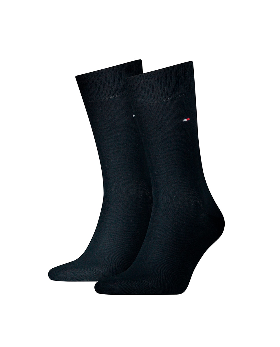 Pack de dois pares de meias cor jeans Azul-marinho-2