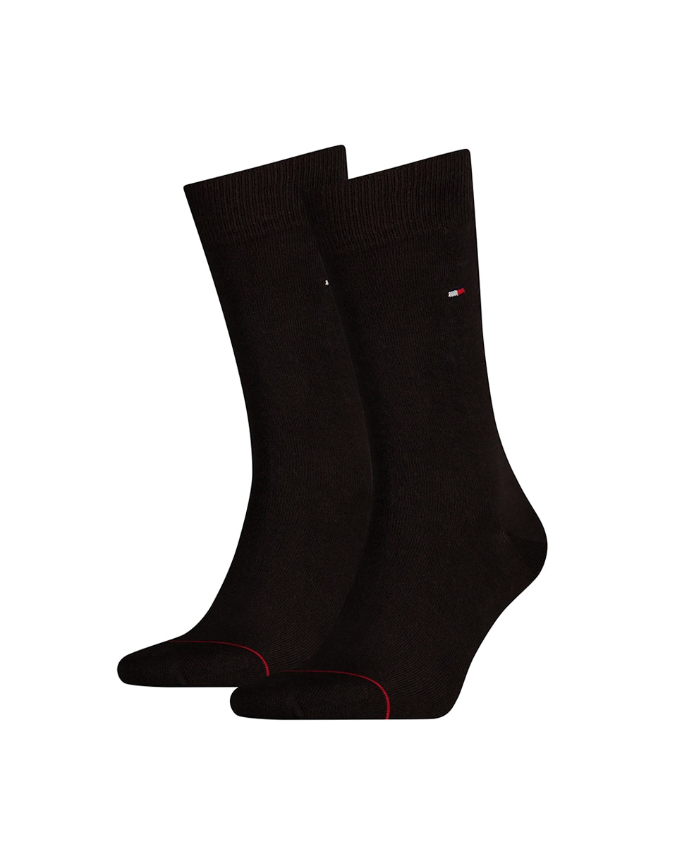 Pack de dois pares de meias cor jeans Castanho-2