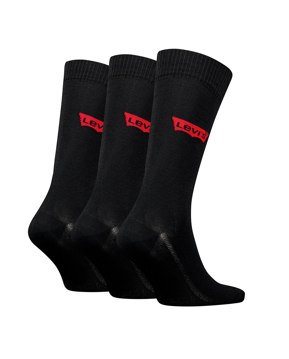 Pack de três pares de meias curtas pretas Preto-3