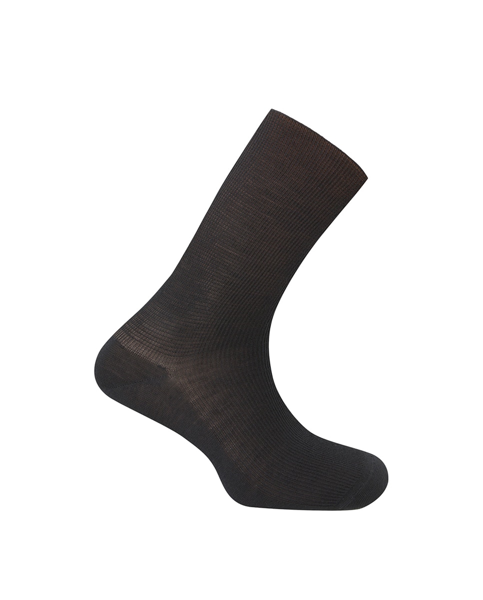 Meias Caneladas de Lã - Tentesolo. Produto Fabricado em Espanha Preto-1
