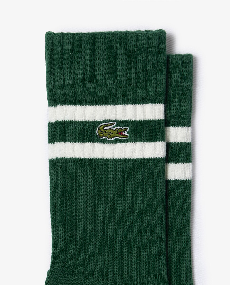 Pack de Dois Pares de Meias Compridas Monocromáticas Verde-2