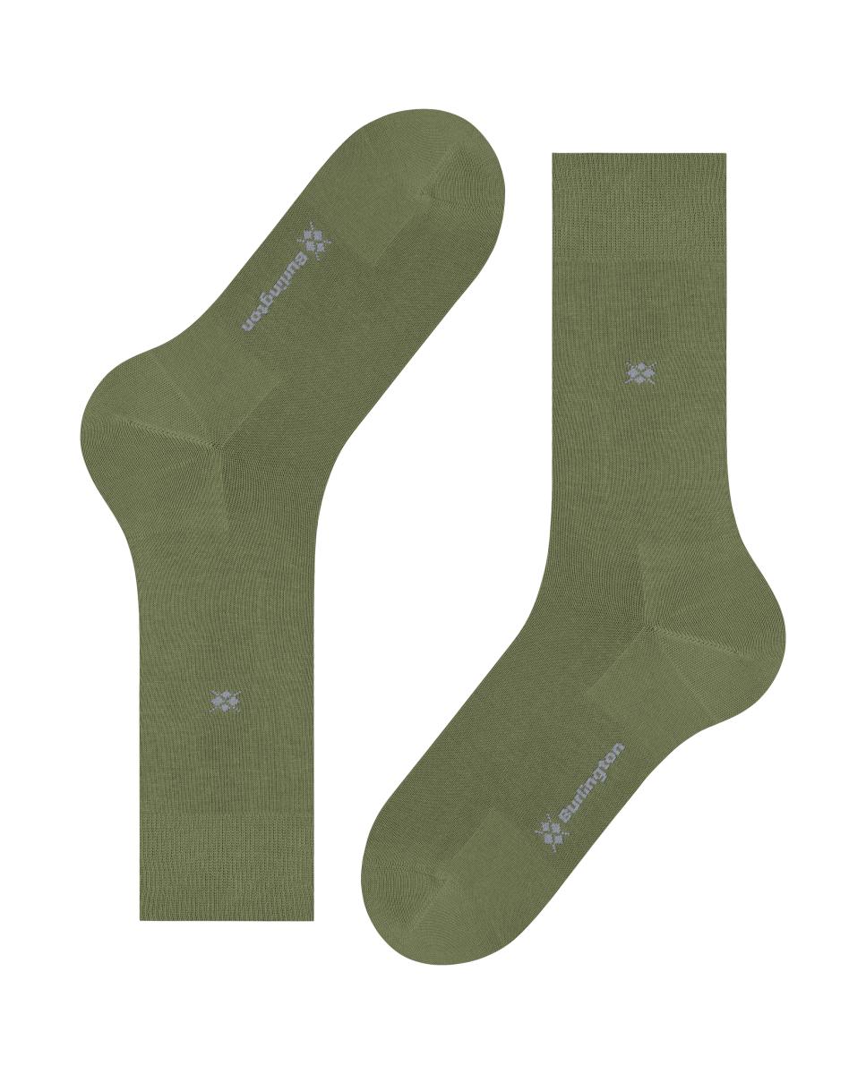 Imagen 4 de Calcetín liso algodón mercerizado de hombre - Burlington - Verde Verde