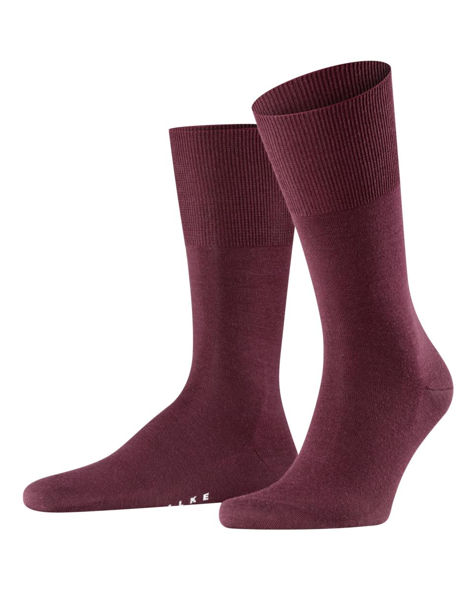 Meias Lisas de Lã Merino Vermelho/Grená-3