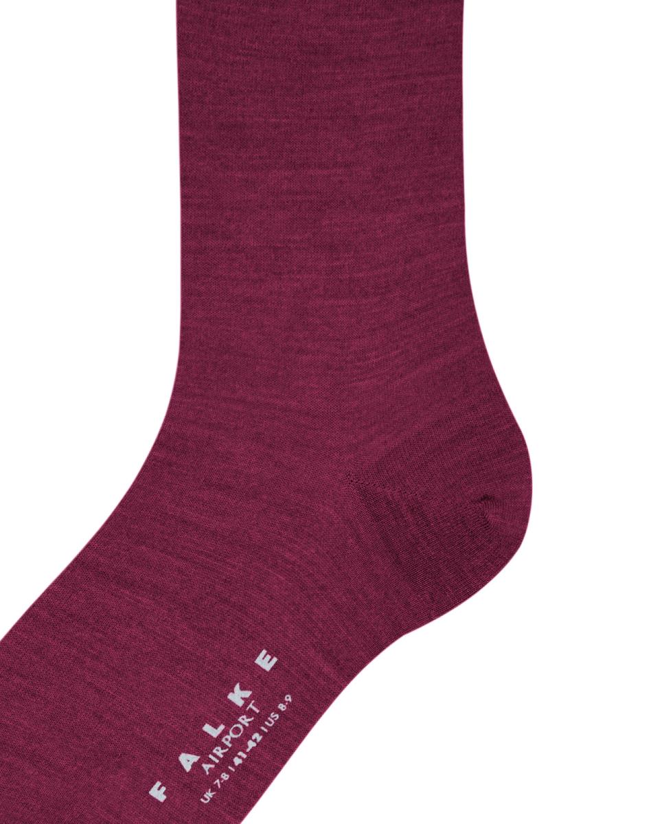 Meias Lisas de Lã Merino Vermelho/Grená-6