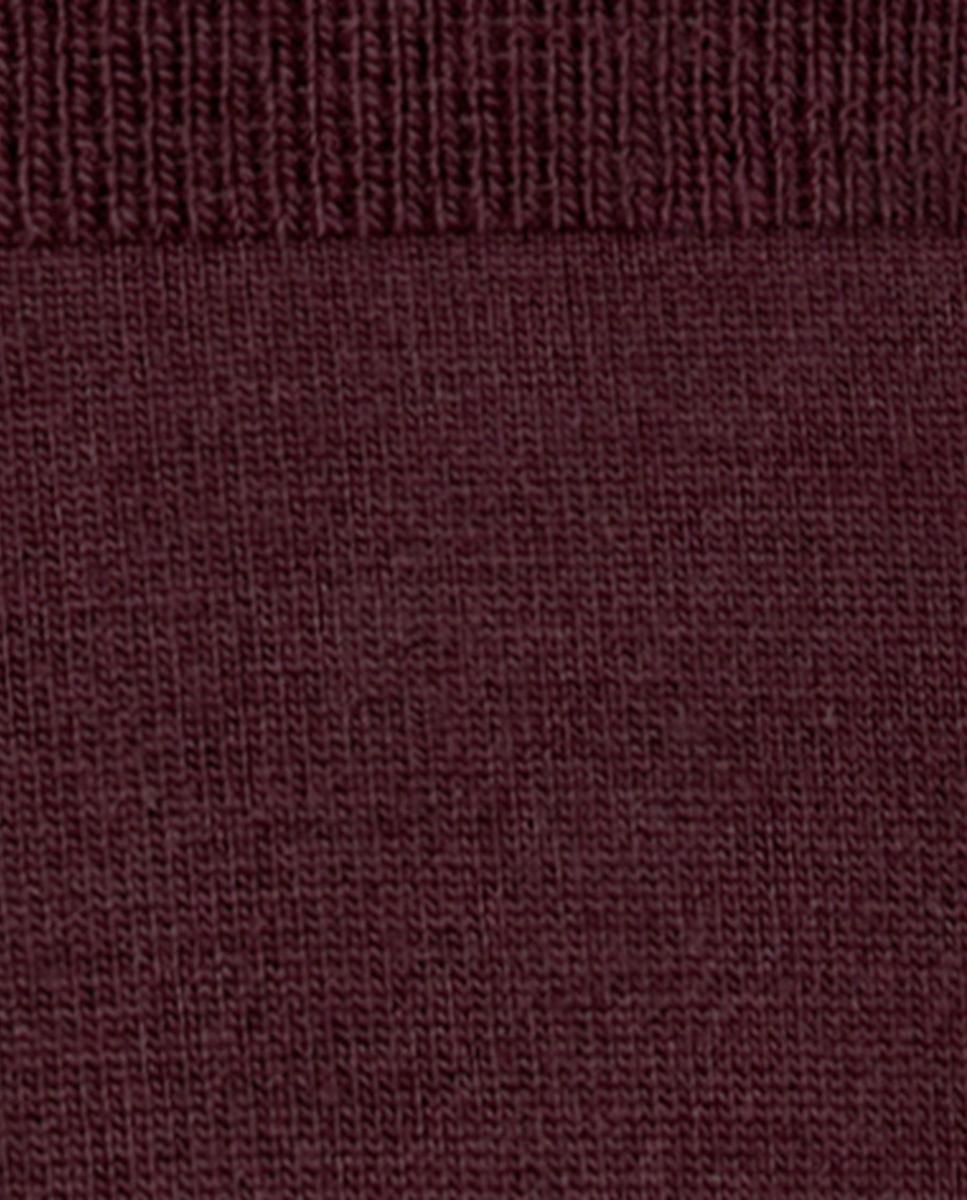 Meias Lisas de Lã Merino Vermelho/Grená-7
