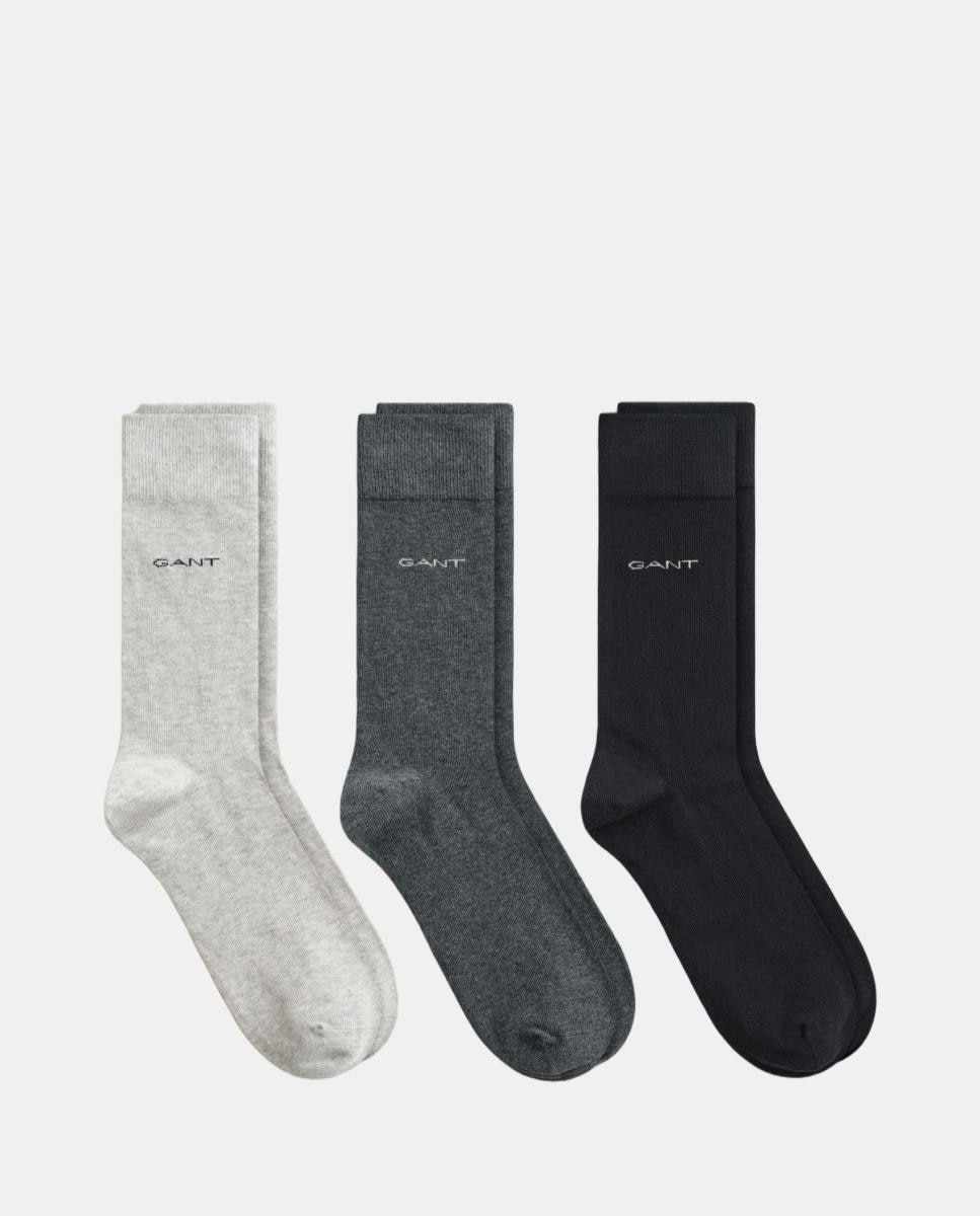 Pack de tres calcetines de hombre en algodón de caña alta - Gant - Multicolor Multicolor-2