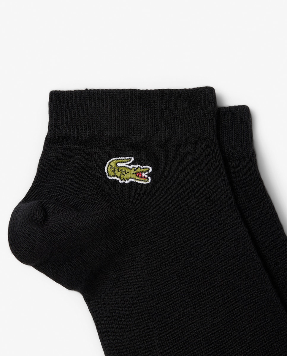 Pack de 3 Pares de Meias pelo Tornozelo Lisas Preto-2
