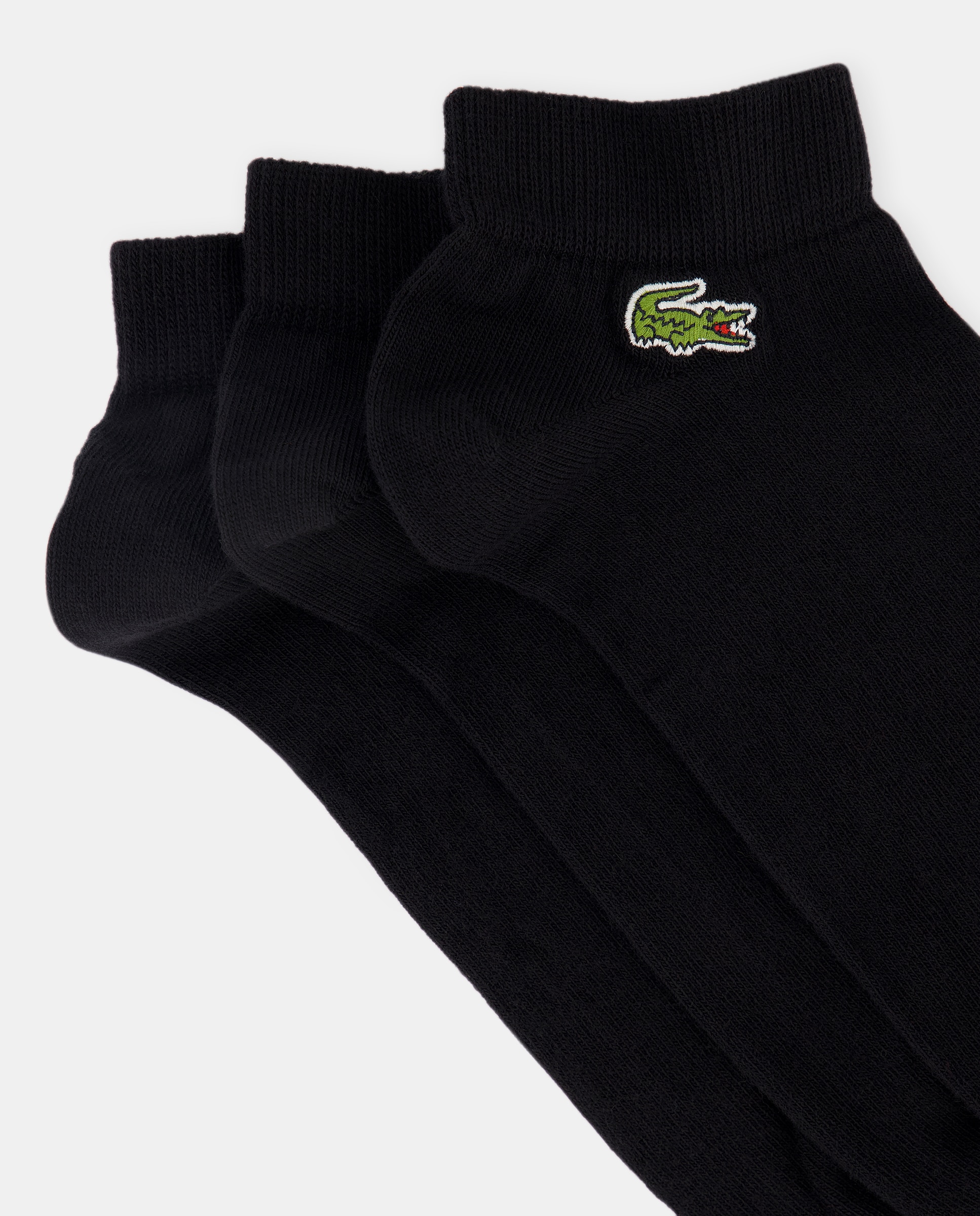Pack de 3 Pares de Meias pelo Tornozelo Lisas Preto-4