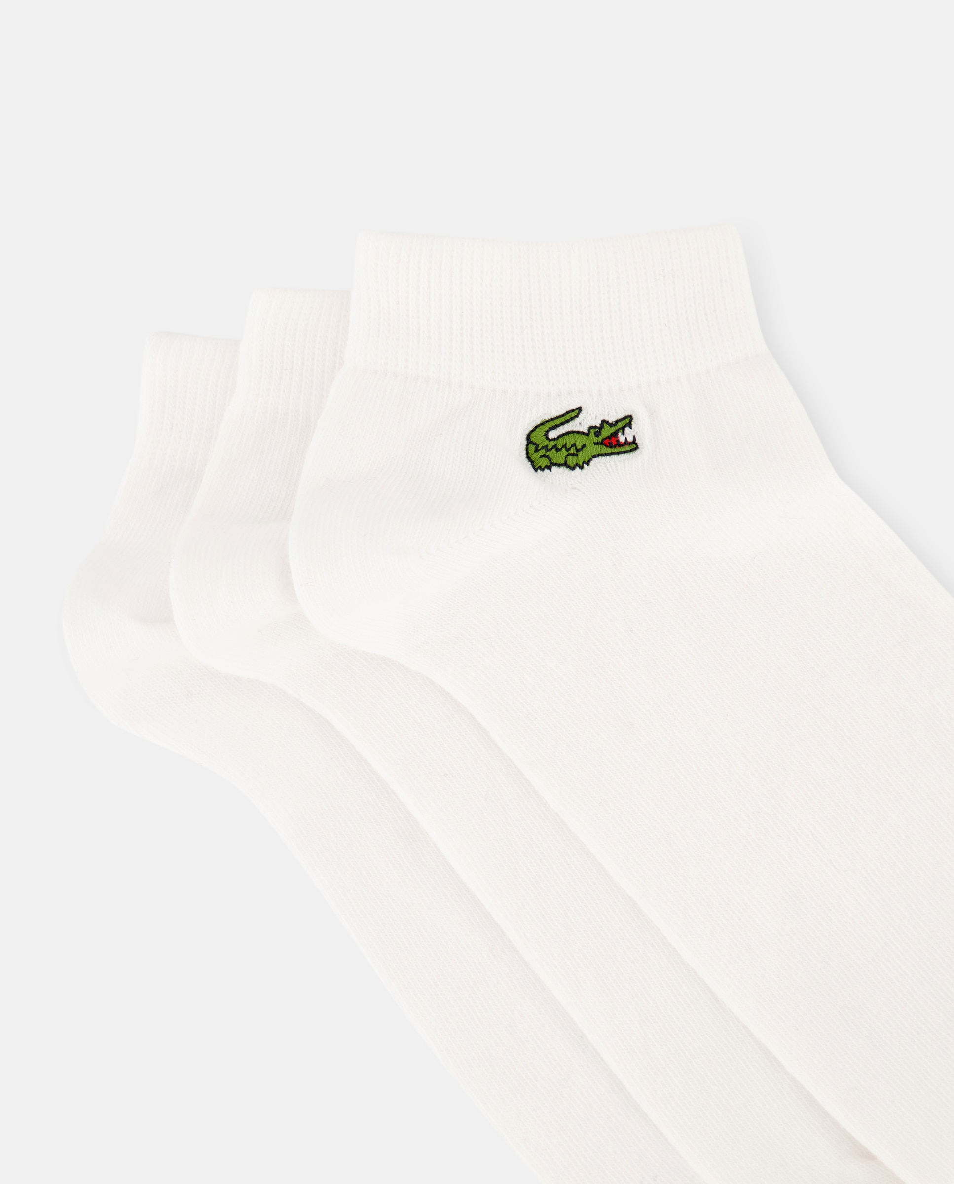 Pack de 3 Pares de Meias pelo Tornozelo Lisas Branco-4
