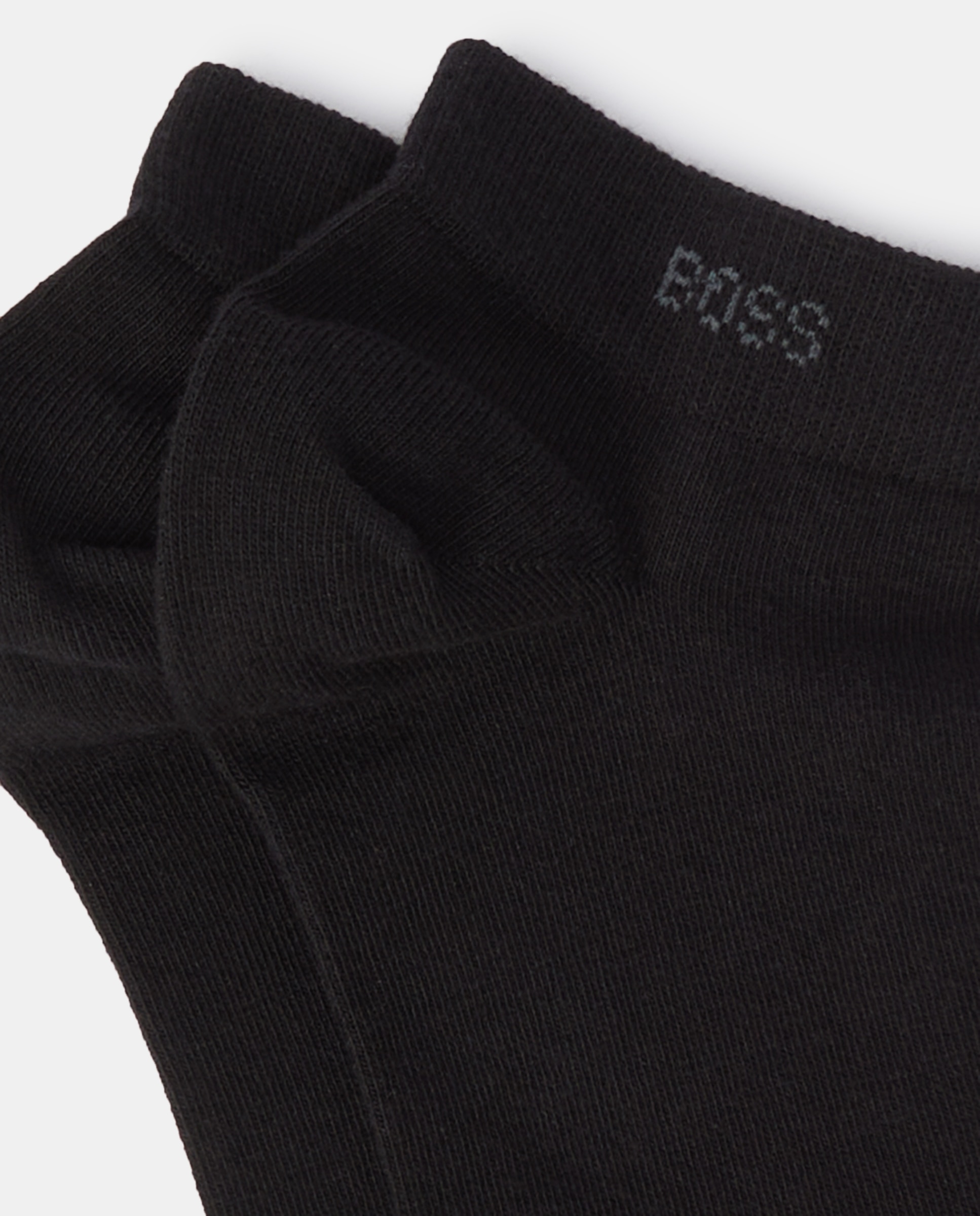 Pack de dois pares de meias pelo tornozelo pretas Preto-2
