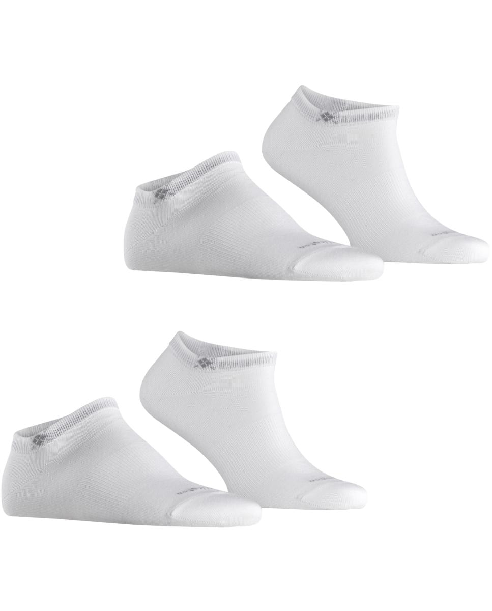 Imagen 0 de Pack de dos pares de calcetines de hombre Burlington tobilleros blancos Blanco