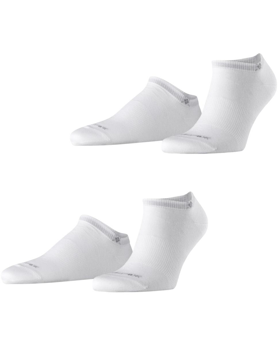 Pack de dos pares de calcetines de hombre Burlington tobilleros blancos - Blanco Blanco-3