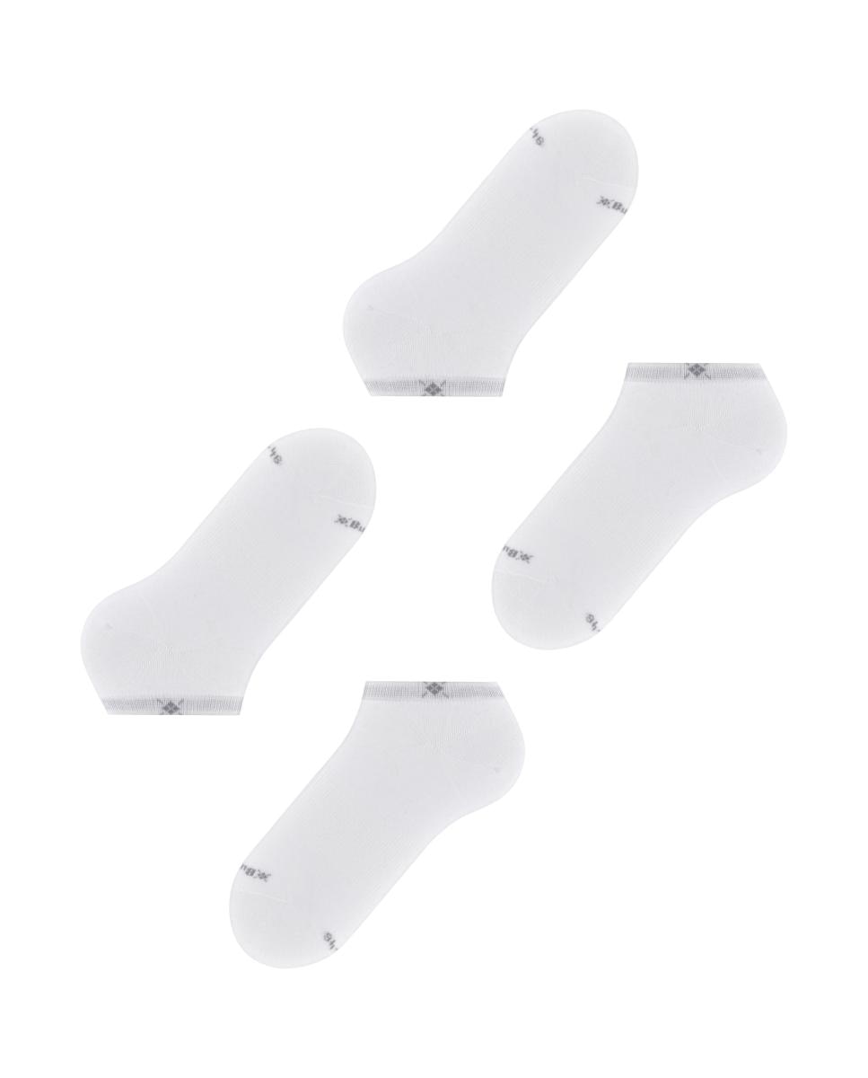 Pack de dos pares de calcetines de hombre Burlington tobilleros blancos - Blanco Blanco-4